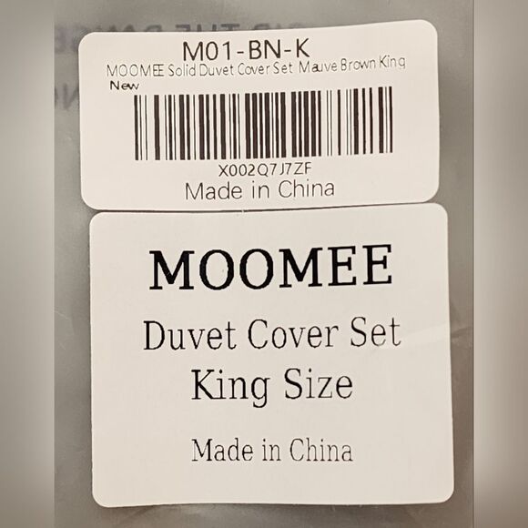 100% Cotton King Size Mauve Brown Duvet Cover Set - Picture 9 of 10